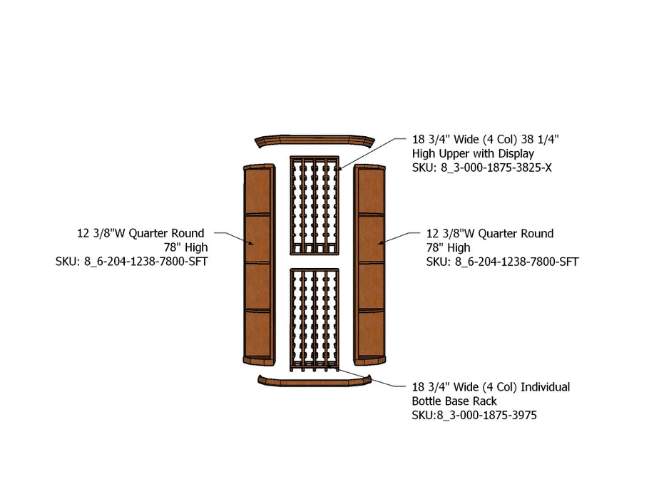 4 Foot Wine Cellar – 120 Bottle Capacity