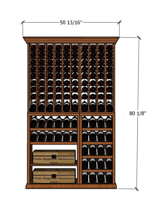 4 Foot Wine Cellar - 140 Bottle Capacity