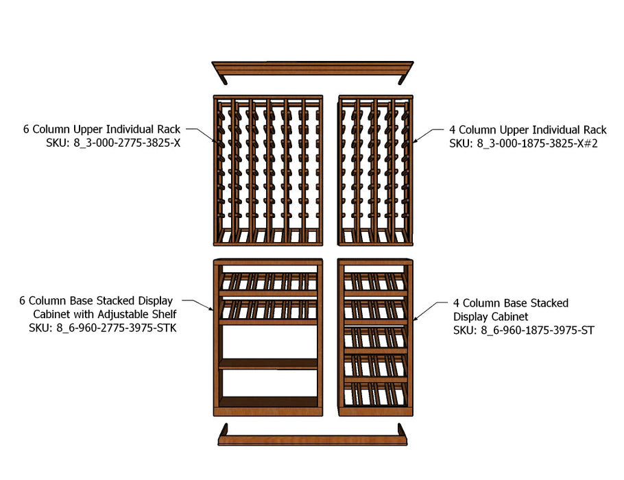 4 Foot Wine Cellar - 140 Bottle Capacity