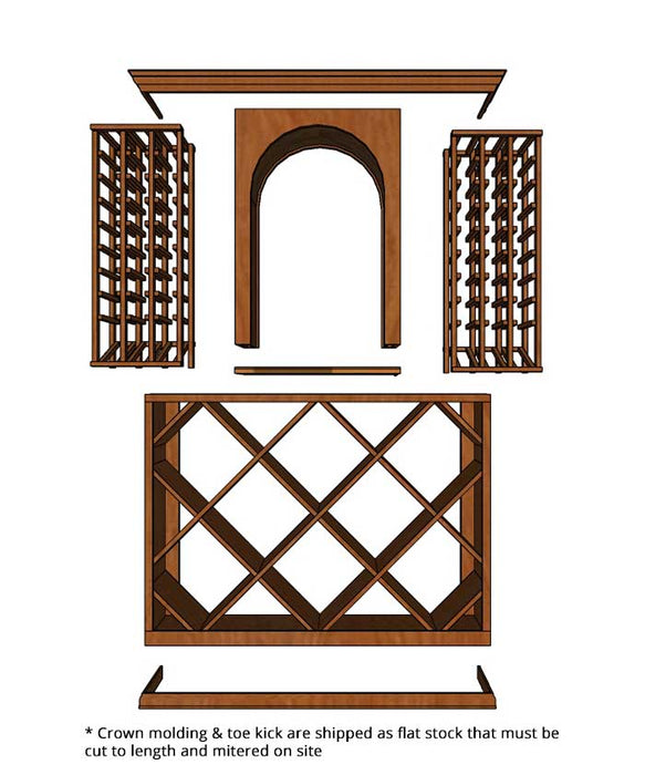 5 Foot Wine Cellar Storage System | 210 Bottle Capacity