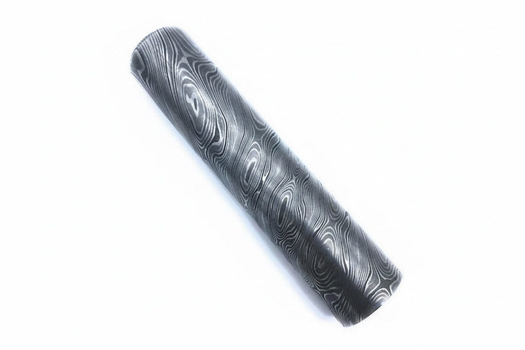 Damascus Steel Round Bar 5.5 Inch Length 32 mm Thick Rod for Ring Making