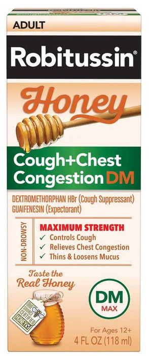 Robitussin - Cough Chest Congestion Max Strength Honey - 4 Fl Oz