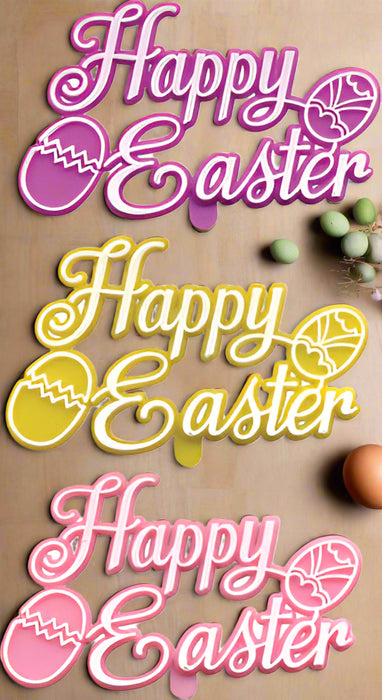Happy Easter Plaques, 3", 12 or 48 count