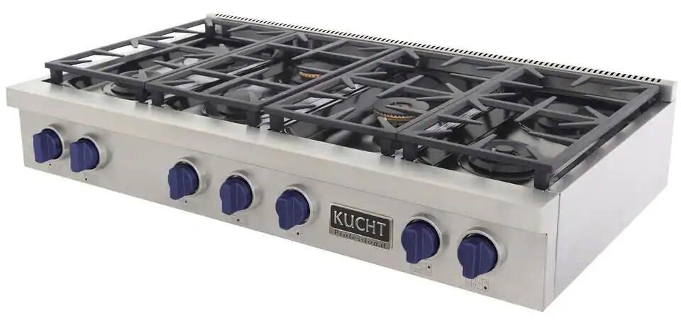 Kucht 48" Stainless Propane Cooktop, KFX489T/LP-B