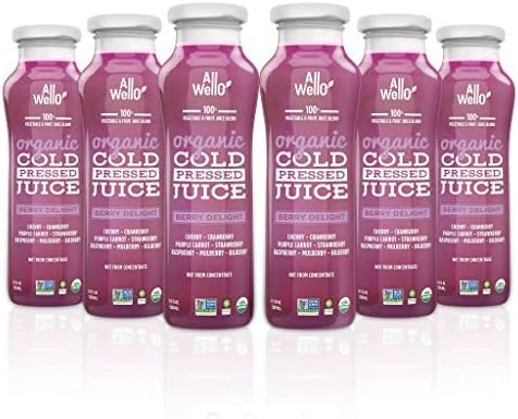 Allwello - Organic Berry Delight Juice, 32 fl oz (Pack of 6) - Gluten-Free Kosher