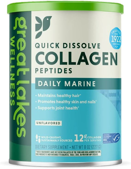Marine Collagen Peptides (Unflavored, 8oz) - Great Lakes Wellness