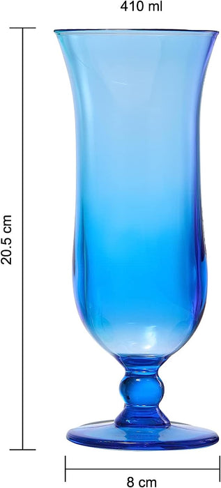 Unbreakable Color Hurricane Glasses | Set of 6 | 100% Tritan Drinkware, 14 oz Acrylic Dishwasher Safe Shatterproof BPA-free plastic, Reusable Pina Colada, Cocktail Margarita Tropical Party Drinkware