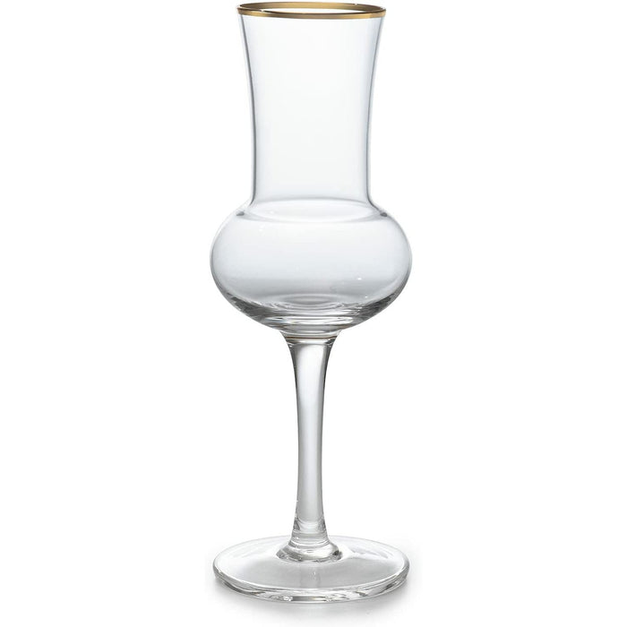 The Wine Savant Crystal Set of 6 Grappa Glasses 3oz Post Dinner Drinks, Italian Tulip Shape, Tasting Glasses, Perfect For Nosing and Sipping, Glasses for Absinthe, Aperol, Sherry, Aperitif, Scotch