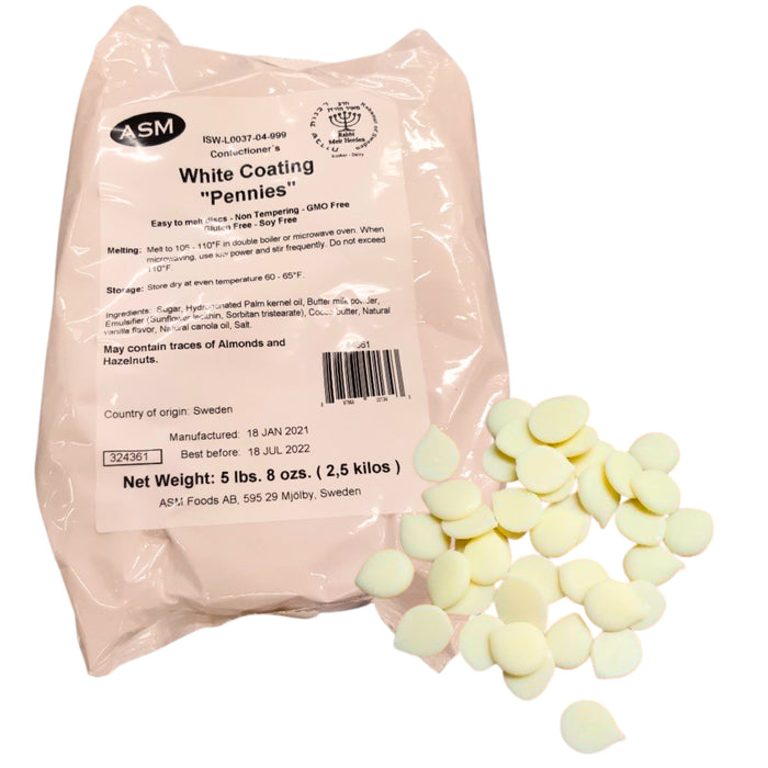 ChocolateSEMPER  White Coating PenniesSEMPER WHITE PENNIES 4- 5Specialty Food SourceIndulge in the luxurious taste of SEMPER Brand White Coating Pennies, your ultimate choice for premium baking ingredients. These white coating pennies are crafted to