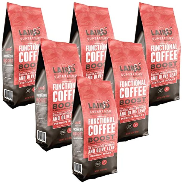 Laird Superfood Coffee Boost Medium Roast - 12 Oz., Case of 6