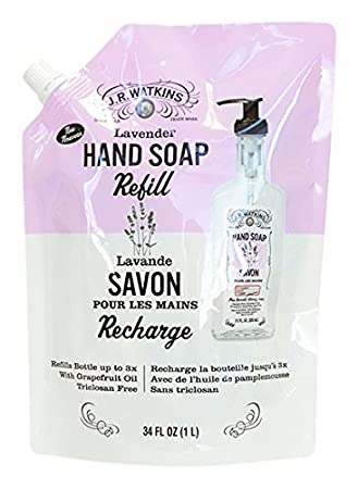 J.R. Watkins Lavender Hand Soap Gel Refill Pack (3 x 34 Fl Oz)