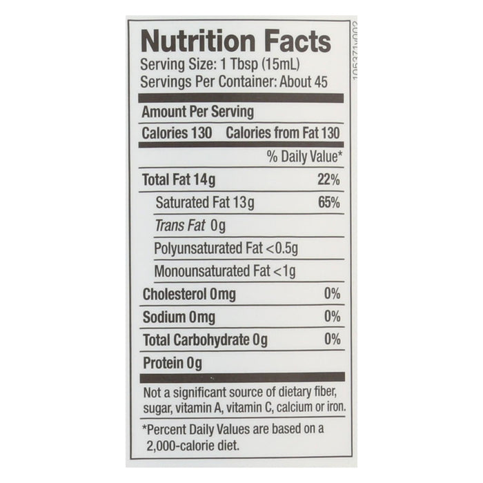 Nutiva Refined Organic Coconut Oil, 23 Fl Oz (Pack of 6)