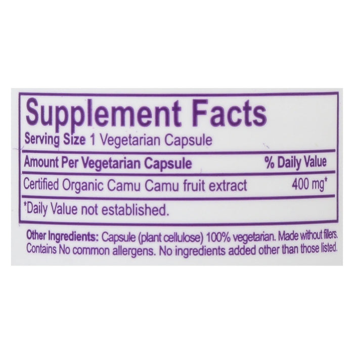 Paradise Herbs Camu Camu 60 Vegetable Capsules