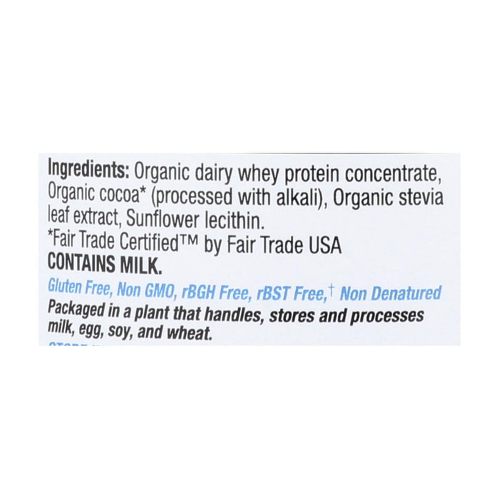 Teras Whey Organic Fair Trade Certified Dark Chocolate Cocoa Whey Protein Powder, 12 Oz.