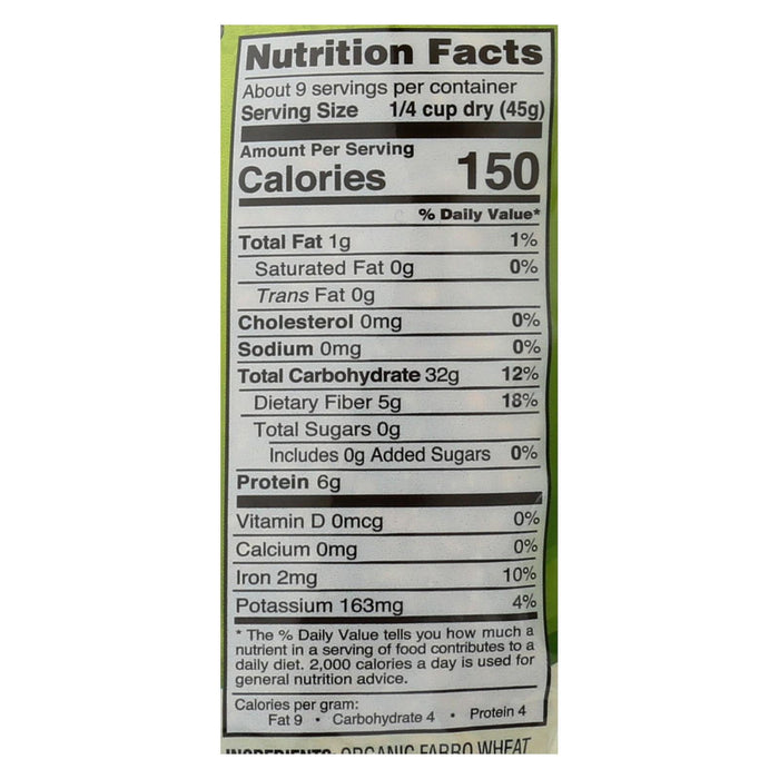 Pearled Farro by Nature's Earthly Choice (Pack of 6) - 14 Oz. Italian