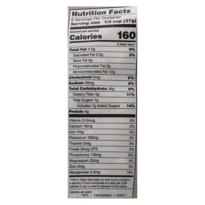 One Degree Organic Foods Sprouted Oat Hemp Granola - Honey (Pack of 6 - 11 Oz.)