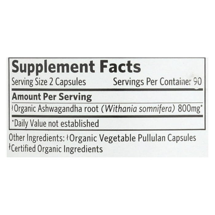Organic India Ashwagandha 180 Vegetarian Capsules