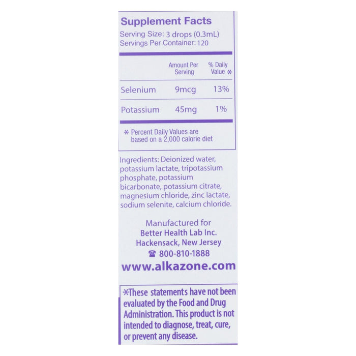 Alkazone Alka(l)line Booster Drops with Antioxidant - 1.2 Fl Oz.