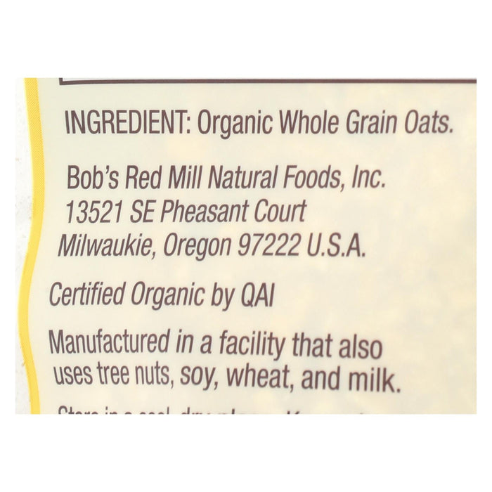 Bob's Red Mill Gluten Free Organic Quick Cooking Rolled Oats - Whole Grain (Pack of 4, 16 Oz)