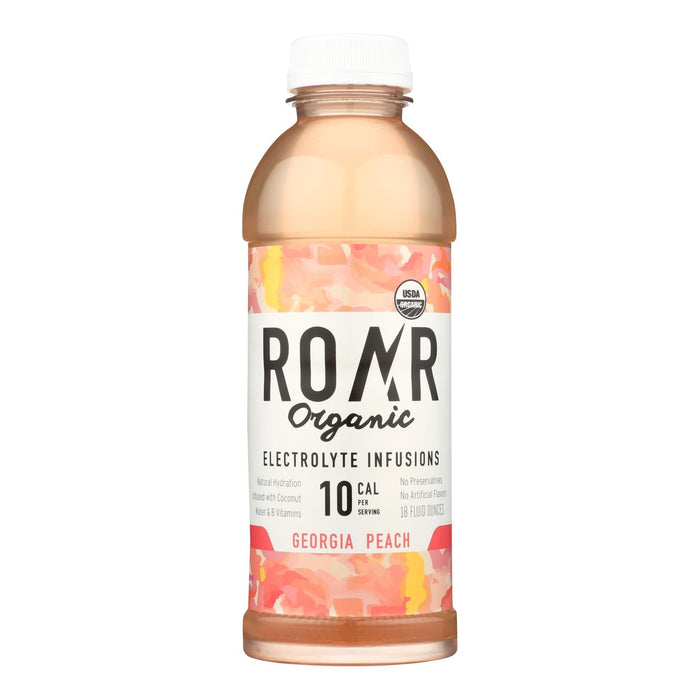 Roar Organic Georgia Peach Water (Pack of 12 - 18 Fl Oz)