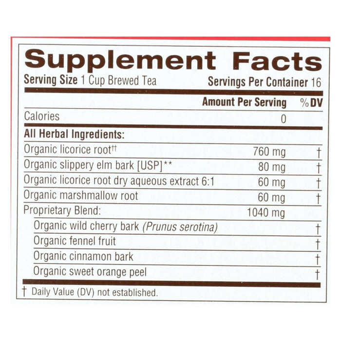 Traditional Medicinals Organic Throat Coat Herbal Tea, 6 Packs of 16 Tea Bags