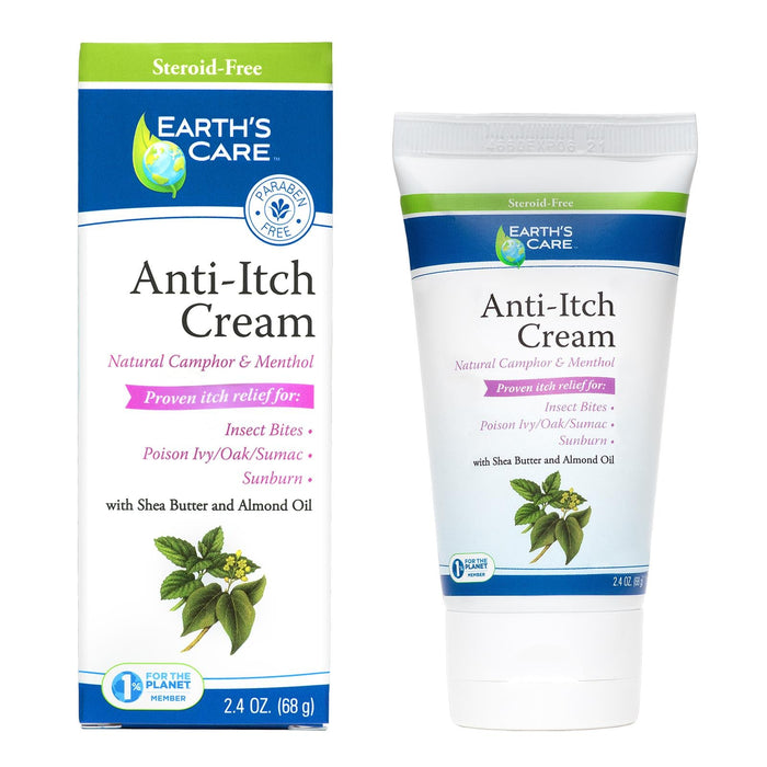 Earth's Care Anti-Itch Cream for Relief of Itching, 2.4 Oz.