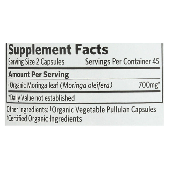 Organic India Moringa: 90 Vcaps for Enhanced Well-being
