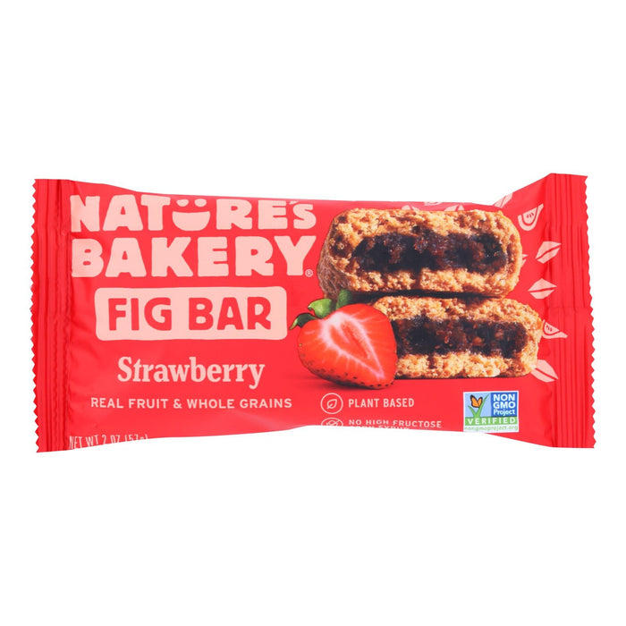 Nature's Bakery Fig Bar Whole Wheat Strawberry 2 Oz - Pack of 12
