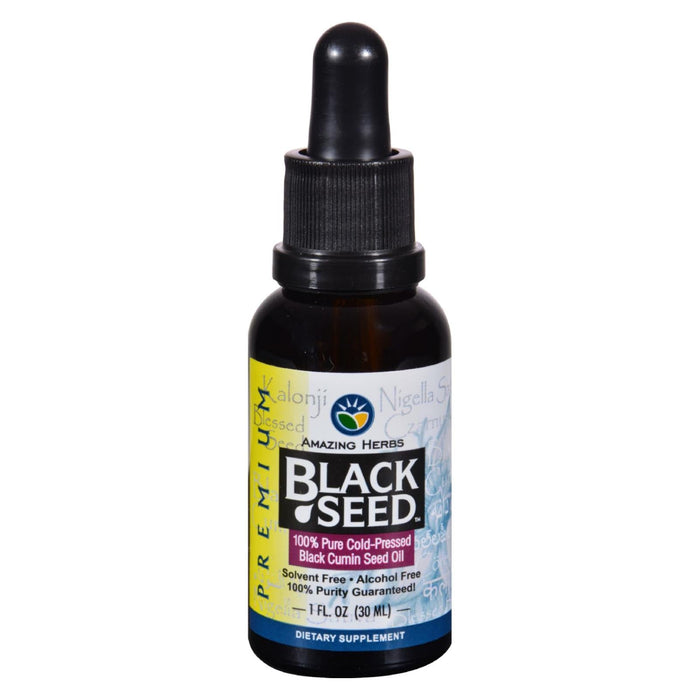 Amazing Herbs Black Seed Oil, 1 Fluid Ounce, Cold-Pressed