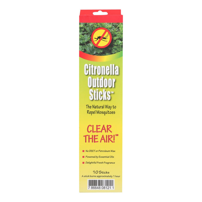 Neem Aura Naturals Outdoor Citronella Sticks, 10 Pack