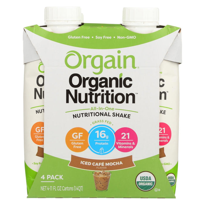 Orgain Nutritional Shake - Iced Cafe Mocha (Pack of 3) - 11 Fl Oz.