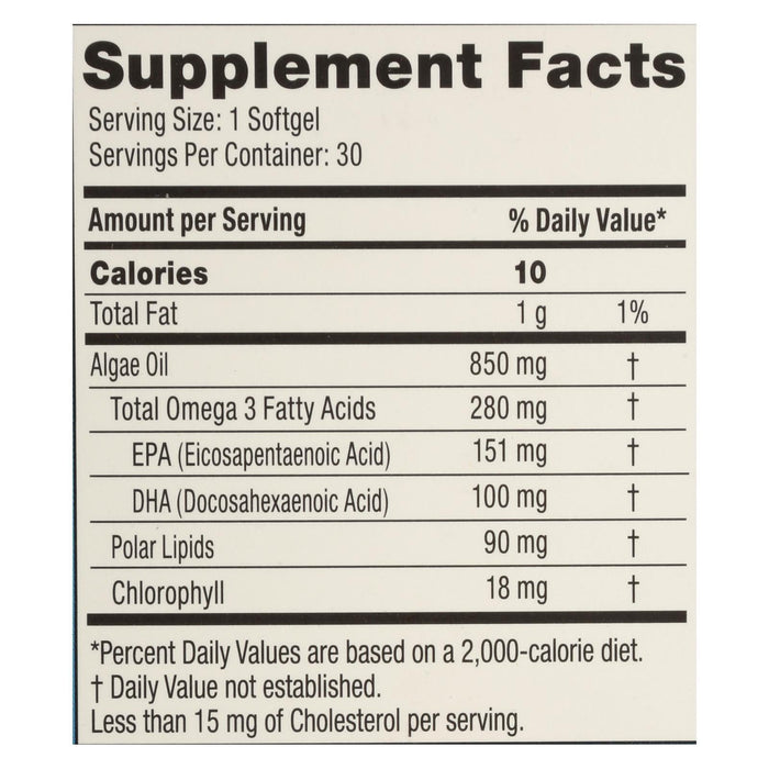 Iwi Supp Algae EPA/DHA Omega-3, Heart & Brain Health Support, 30 Softgels