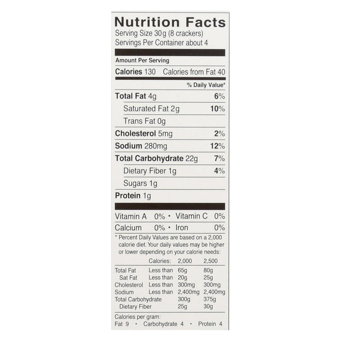 Glutino Cheddar Crackers, 6 Pack, 4.4 Oz.