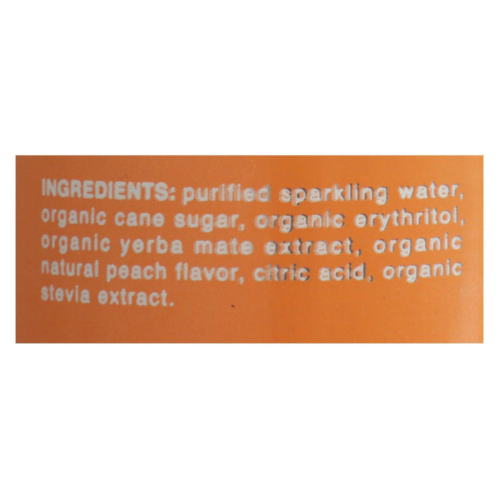 Clean Cause Peach Yerba Mate, 12-Pack of 16 Fl Oz Cans