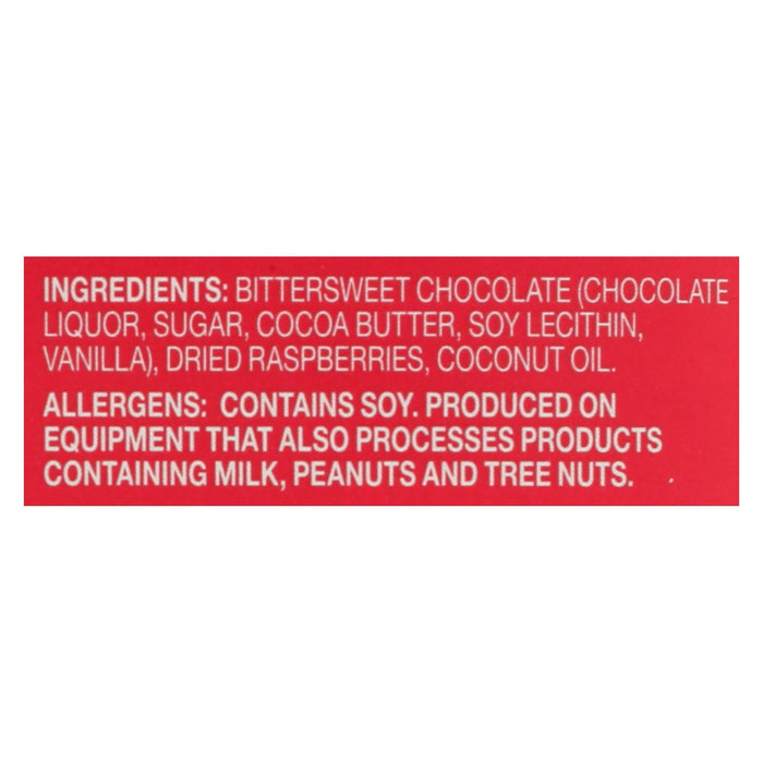 Endangered Species Dark Chocolate Bars (Pack of 12) - Natural, 72% Cocoa with Raspberries - 3 Oz.
