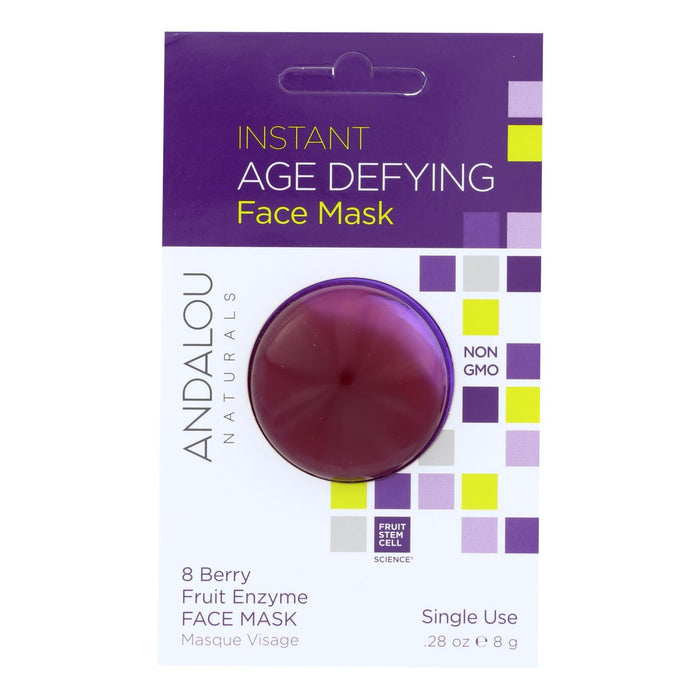Andalou Naturals Instant Age-Defying Face Mask 8 Berry Fruit Enzyme (6 - 0.28 oz Units)