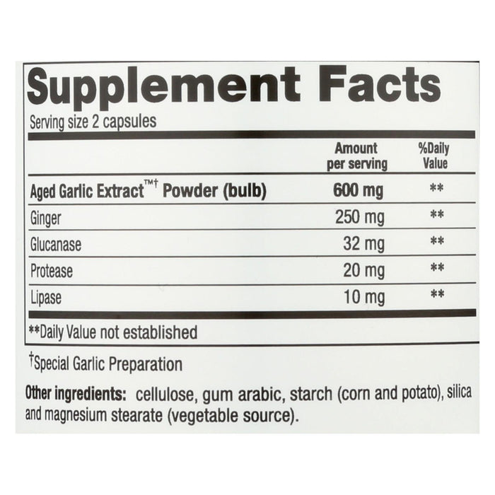 Kyolic Aged Garlic Extract Candida Cleanse & Digestion Support, 200 Vegetarian Capsules