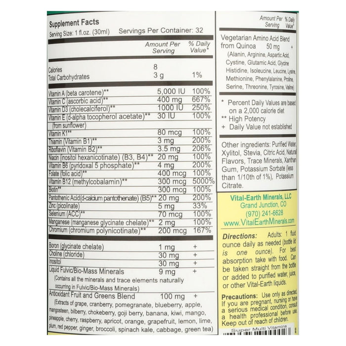 Vital Earth Minerals Super Multi Passion Fruit (32 fl. oz.)