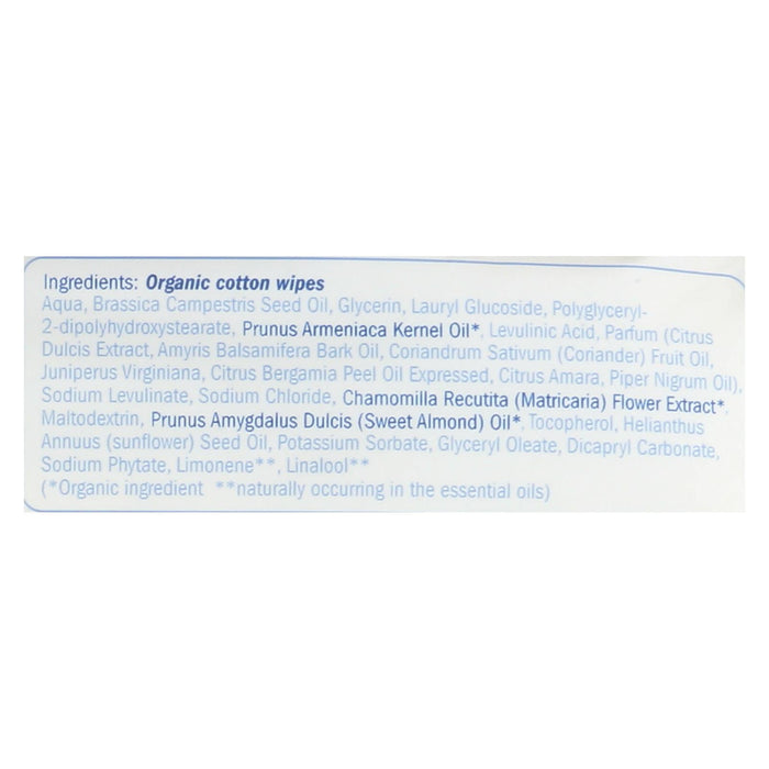 Natracare Gentle Organic Cotton Baby Wipes for Sensitive Skin (Pack of 50)