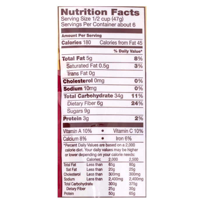 Back to Nature Whole Grain Rolled Oats Cranberry Pecan Granola (Pack of 6) - 11 oz