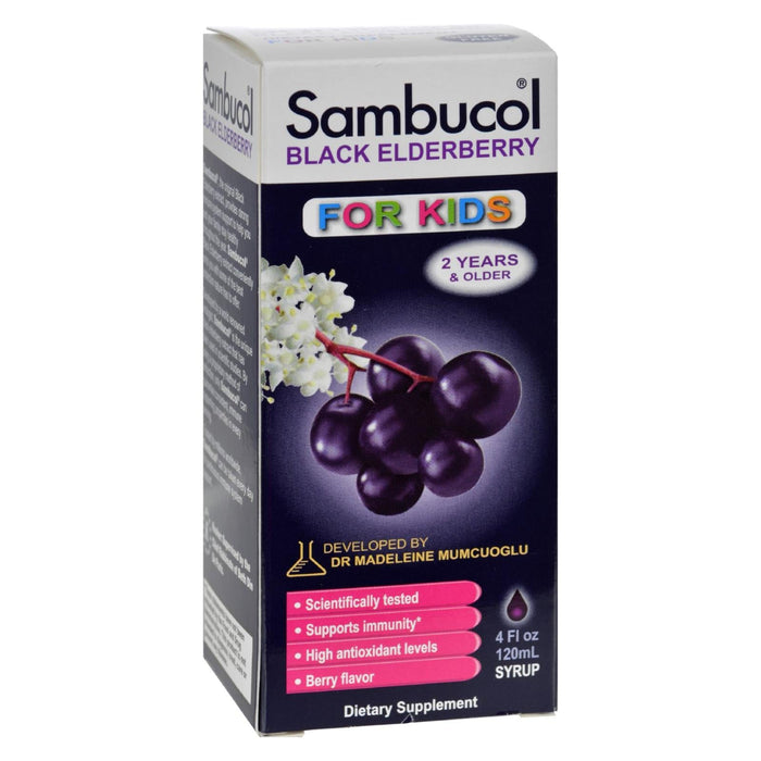 Sambucol Kids Black Elderberry Immune Support Supplement, 4 Fl Oz