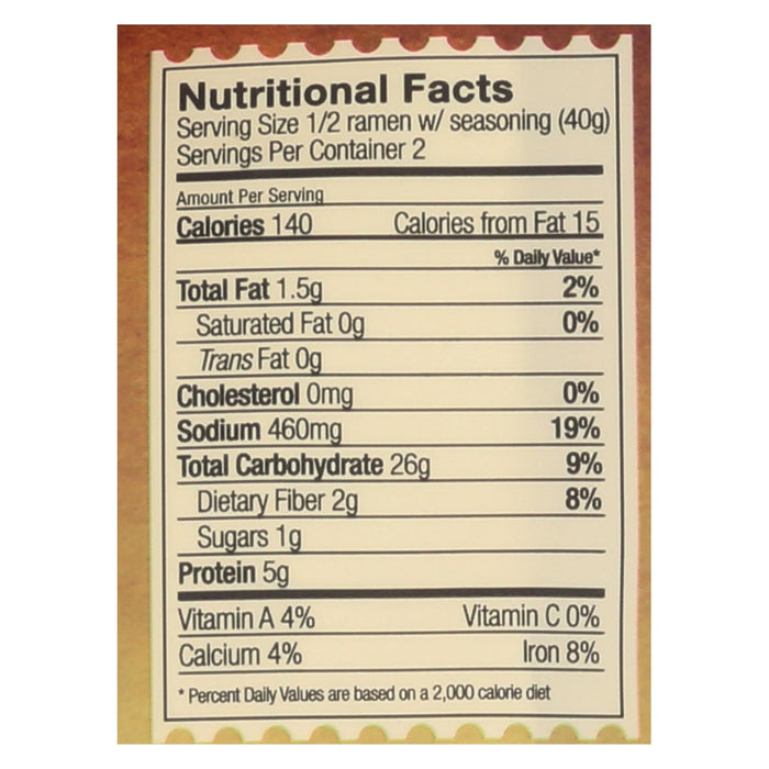 Lotus Foods Organic Millet and Brown Rice Ramen with Miso Soup - 2.8 Oz (Pack of 10)