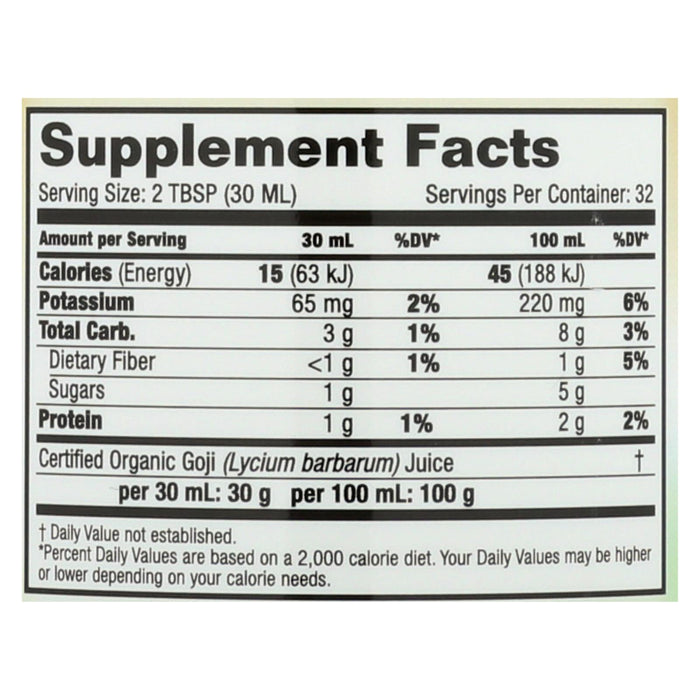 Dynamic Health Organic Certified Goji Berry Gold Juice, 32 Fl Oz