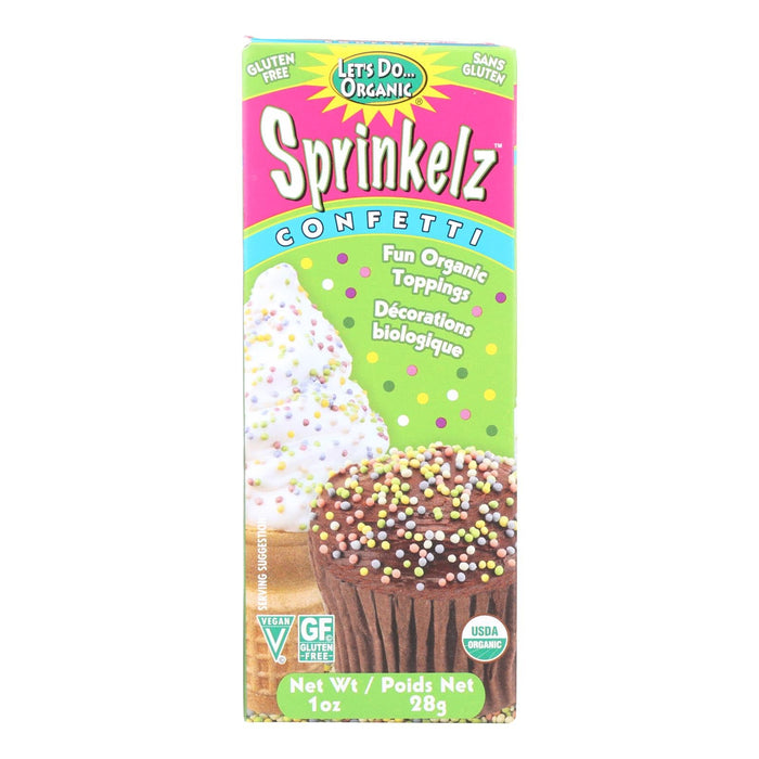 Let's Do Sprinkelz Natural Confetti Dessert Toppings - 1 Oz. Case of 12