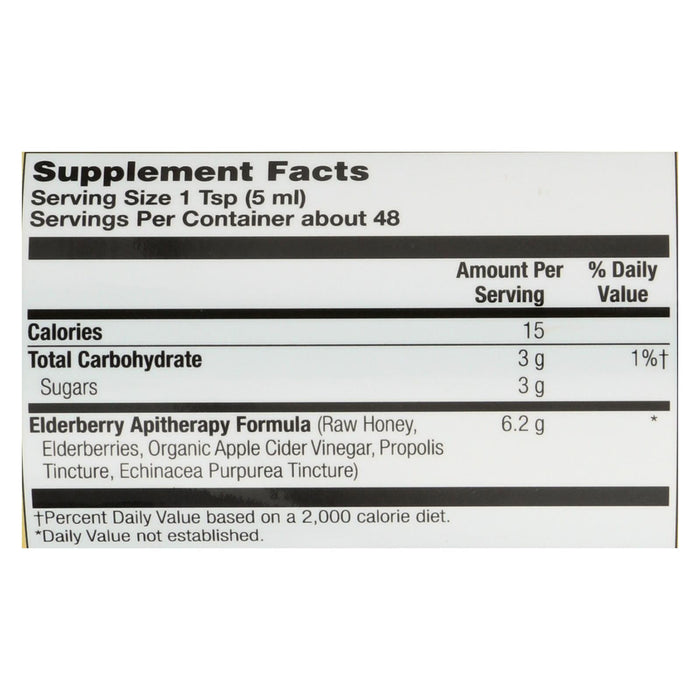 Honey Gardens Apiaries Organic Honey Elderberry Extract with Propolis (8 Fl Oz)