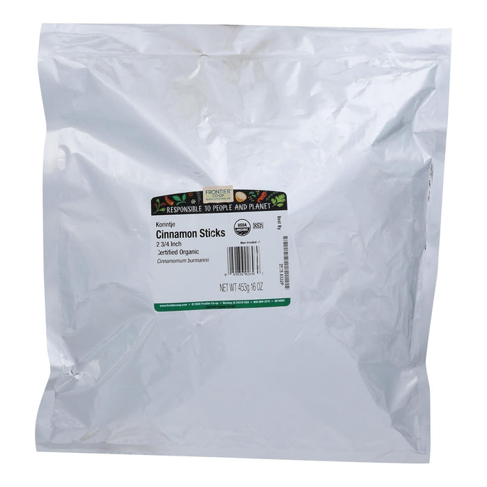 Frontier Herb - Organic  Cinnamon Sticks: 1 lb, 2.75 Inch Single