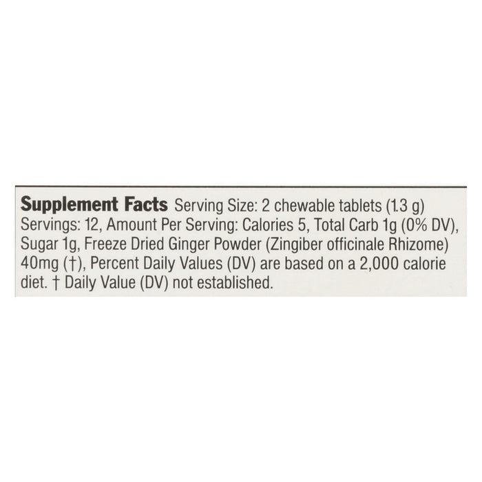 The Ginger People Ginger Rescue For Kids, Mighty Mango Chewable Tablets - 24ct, Case of 10