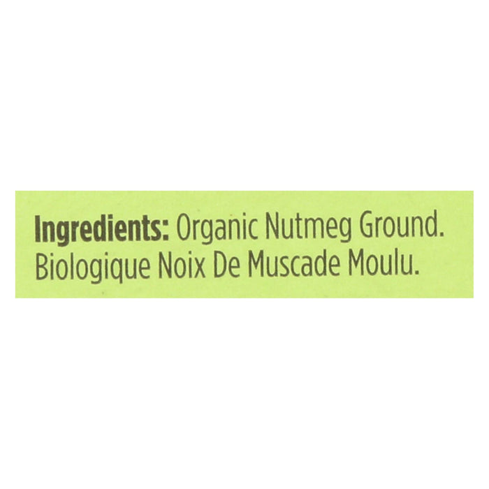 Spicely Organics USDA Certified Organic Nutmeg Ground, 0.4 Oz (Pack of 6)
