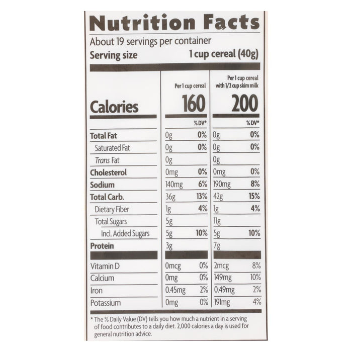 Nature's Path Organic Honey'd Corn Flakes, 6 x 26.4 Oz. - Sweetened with Honey