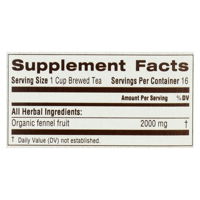 Traditional Medicinals Organic Herbal Tea - Fennel (6 Pack, 16 Bags)